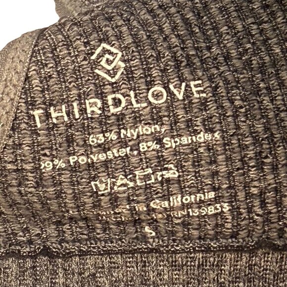 Thirdlove Gray Ribbed Sports Bra, S - Picture 5 of 5